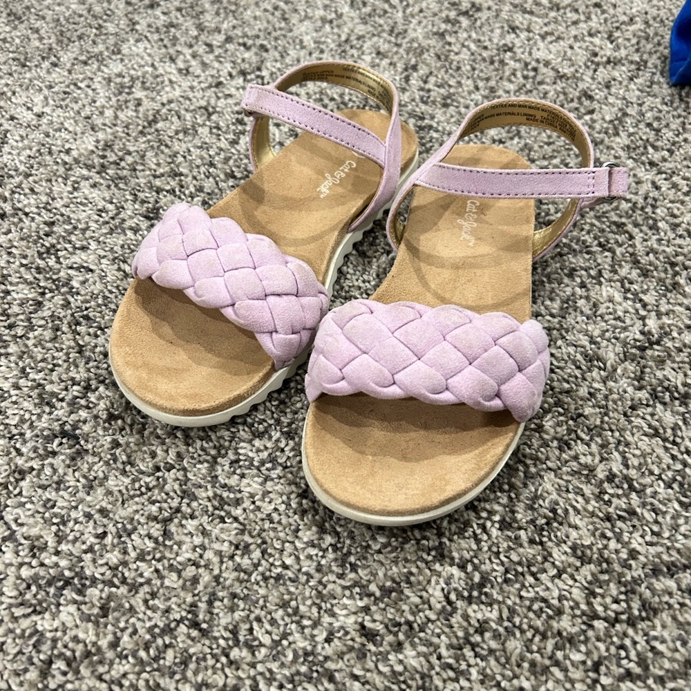 Toddler girls cat & Jack Beth footbed sandals size 12 worn once